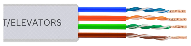 CAT6 Flat 4 Pair lift cable — CC-8251G-90